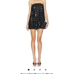 FERA Black Sequin Mini Dress